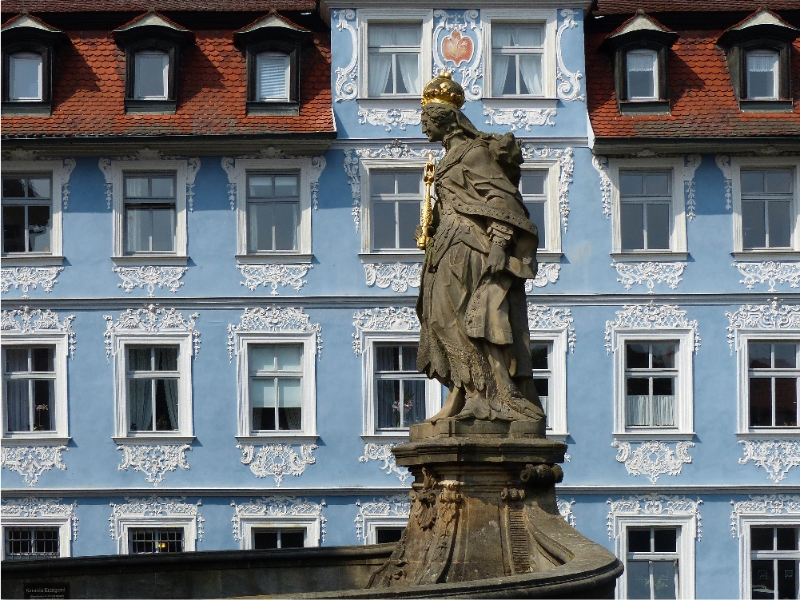 BA28.07.2014-11.04.50_B.jpg - Bamberg, Untere Brücke mit der Brückenfigur von Kaiserin Kunigunde