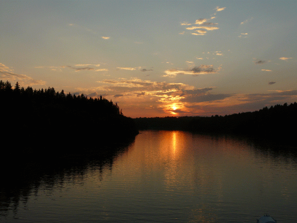 Sonnenuntergang auf der Kowzha
