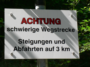 Hinweisschild fr Radfahrer
