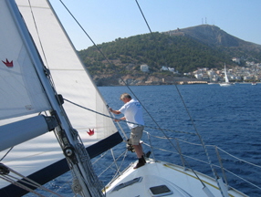 Zieleinlauf Kalymnos Bucht